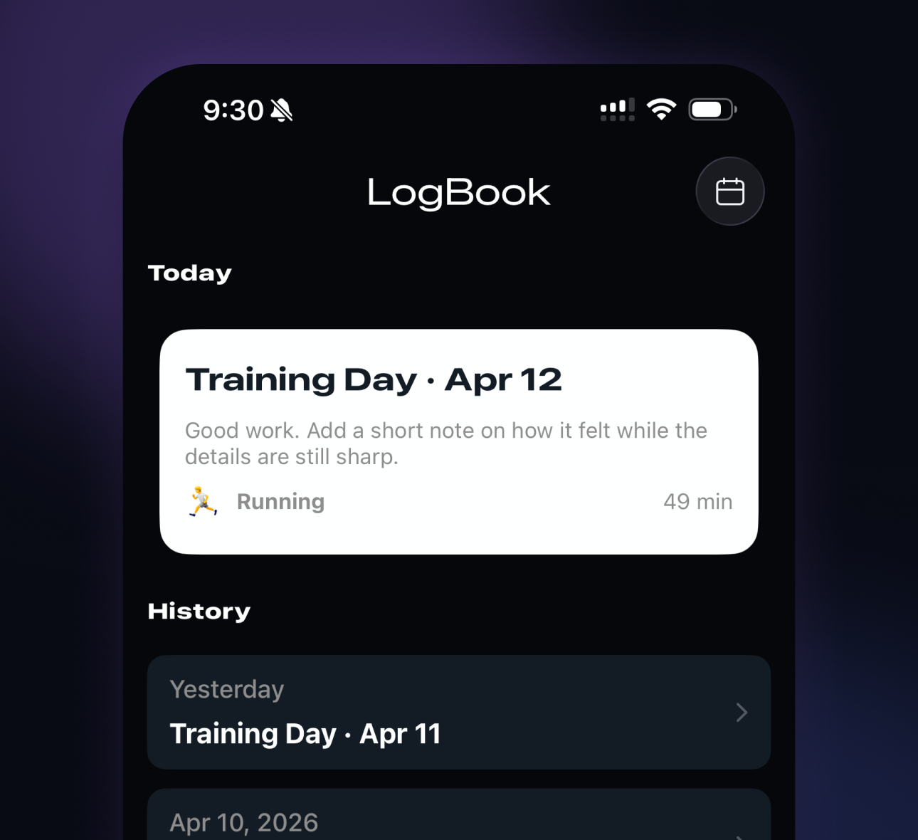 Aris logbook home screenshot